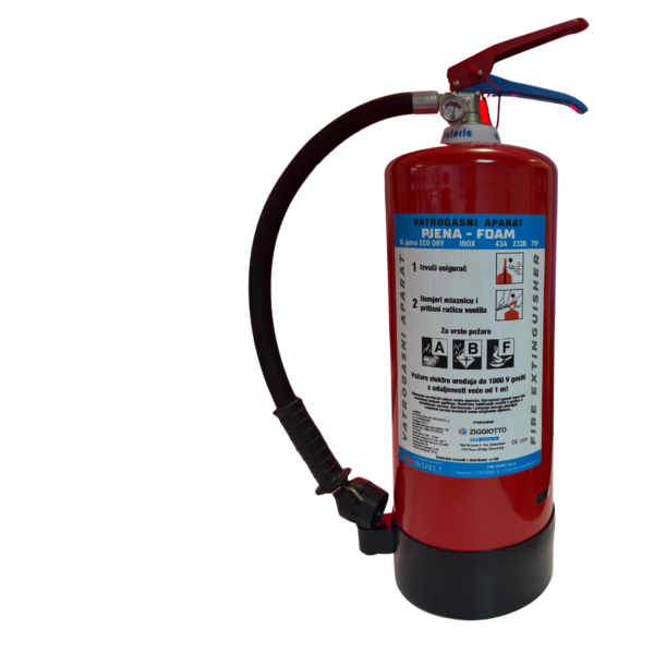 Vatrogasni aparat AF6(INOX)-6L pjena Eco Dry